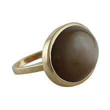 Load image into Gallery viewer, Carillon Certified Chocolate Moonstone Natural Gemstone OVAL Shape Anniversary Ring 10K Rose Gold Jewelry For Women for Men
