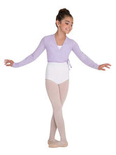 Load image into Gallery viewer, Body Wrappers Girls Long Sleeve Wrap Sweater (3201) -Lilac -6X-7
