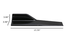 Load image into Gallery viewer, iJDMTOY Left/Right Black Carbon Fiber PP Universal Rear Side Skirt Winglets Diffusers Compatible With Car Truck SUV
