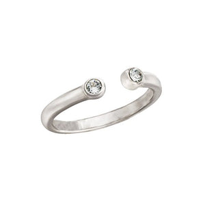 Silpada 'Bling' Midi Ring with Swarovski Crystals in Sterling Silver, Size 4