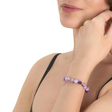 Load image into Gallery viewer, Believe London Amethyst Bracelet Gemstone Healing Chakra Anxiety Crystal Natural Stone Men Women Stress Relief Reiki Yoga Diffuser Semi Precious
