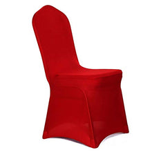 Load image into Gallery viewer, Obstal 10 PCS Red Spandex Dining Room Chair Covers for Living Room - Universal Stretch Chair Slipcovers Protector for Wedding, Banquet, and Party
