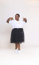 Load image into Gallery viewer, Dancina Women’s Knee Length Tutu A Line Tulle Skirt Plus (Size 12-22) Black
