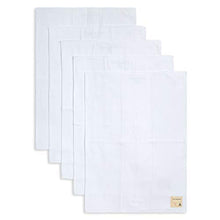 Load image into Gallery viewer, Burt&#39;s Bees Baby - Burp Cloths, 5-Pack Extra Absorbent 100% Organic Cotton Burp Cloths, Cloud White Solids
