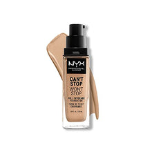 Load image into Gallery viewer, NYX PROFESSIONAL MAKEUP Can&#39;t Stop Won&#39;t Stop Foundation, 24h Full Coverage Matte Finish - True Beige
