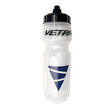 Load image into Gallery viewer, Vetra Sports Squeeze Water Bottle Leakproof Valve Hydration 22 oz Clear/Black/Blue Running Cycling Bike Soccer Football NEW
