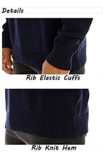 Load image into Gallery viewer, Mens Sweaters Crewneck Classic Sweater Midweight Pullover Clearance Soft Thermal Multi-Color Striped Basic Tops Classic Fall Sweaters for Men Lake Blue
