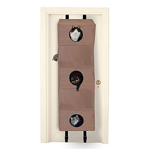 K&H PET PRODUCTS Hangin' Cat Condo Large Tan 23