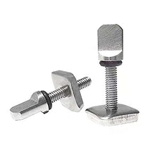 Load image into Gallery viewer, BlingKingdom 2pcs Stainless Steel Surfboard Fin Screw No Tool Fin Screw Thumb Fin Screw and Plate Surfing Accessories for Men Women Surfboard Surf Longboard Paddleboard and SUP 

