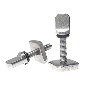 BlingKingdom 2pcs Stainless Steel Surfboard Fin Screw No Tool Fin Screw Thumb Fin Screw and Plate Surfing Accessories for Men Women Surfboard Surf Longboard Paddleboard and SUP 