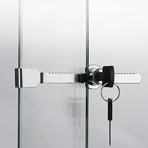 8 Pack Sliding Glass Door Ratchet Lock Drawer Display Case Showcase Lock Security Glass Case Lock Glass Display Case Lock (Keyed Alike)