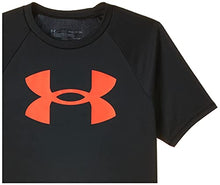 Load image into Gallery viewer, Under Armour Boys' Tech Big Logo Short-Sleeve T-Shirt , Black (002)/Beta , Youth Small
