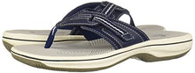 Load image into Gallery viewer, Clarks Women's Brinkley Jazz Flip Flop, Navy Synthetic, 8 M US
