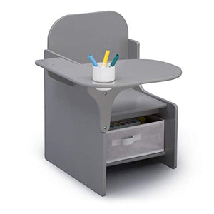 Delta Children MySize Chair Desk with Storage Bin, Grey