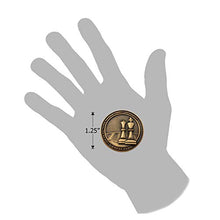 Load image into Gallery viewer, Christian Sports Coin for Young Athletes, Pack of 12, Bulk Gift for Football Team, I Can Do All Things Through Christ Who Gives Me Strength, Antique Gold Plated Challenge Coin, Philippians 4:13
