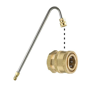 RIDGE WASHER Gutter Cleaner Attachment for Pressure Washer, Extension Wand Angled for Gutter Cleaning with 5 Spray Nozzle Tips, Surface Cleaner Attachment for Pressure Washer