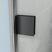 Load image into Gallery viewer, SUNNY SHOWER Glass Door Sliding Shower Enclosure with 3/8 in. Clear Glass Stainless Steel Hardware, 60 in. W x 76 in. H, Black Frameless Shower Door
