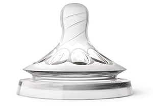 Philips Avent Natural Baby Bottle Nipple, Newborn 0M+, 4pk, SCF651/43