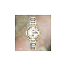 Load image into Gallery viewer, Citizen Women&#39;s Eco-Drive Dress Classic Watch in Two-tone Stainless Steel, White Dial (Model: EW3144-51A)
