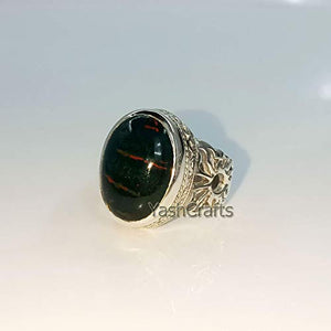 Blood Stone Solid 925 Sterling Silver Ring/Natural Bloodstone Gemstone Ring/Gorgeous Blood Stone Silver Ring, Handmade Jewelry, Women's Ring, Womens Bloodstone Ring, Valentine Day Gift Ring