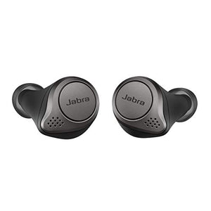 Jabra Elite 75t Earbuds – Alexa Enabled, True Wireless Earbuds with Charging Case, Titanium Black – Noise Cancelling Bluetooth Earbuds with a Comfortable, Secure Fit, Long Battery Life, Great Sound