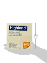 Load image into Gallery viewer, Highland Sticky Notes, 3 x 3 Inches, Yellow, 24 Pack
