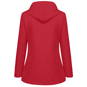 Womens Winter Coats Solid Plush Thickening Jacket Outdoor Raincoats Waterproof Lightweight Hooded Rain Jacket(#04,4X-Large)