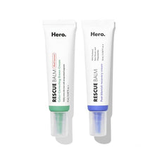 Load image into Gallery viewer, Rescue Balm Original and +Red Correct Bundle from Hero Cosmetics - Post-Blemish Recovery Cream, Intensive Nourishing and Calming for Dry, Red-Looking Skin After a Blemish - Vegan-Friendly (2 Pack)
