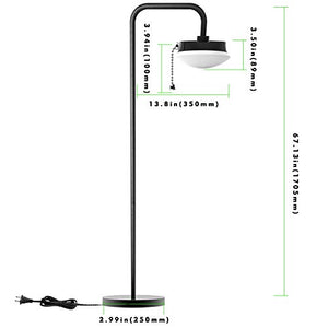 BULBEATS LED Floor Lamp with Replaced E26 Bulb Opreated by Pull Chain 4000K 12W Floor Lamps for Bedroom/Living Room, Office