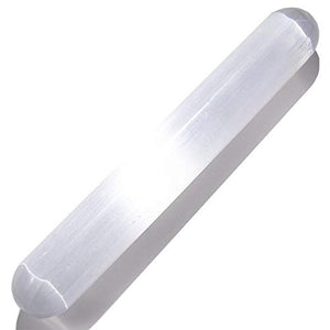KALIFANO 2 Pack Selenite Wand with Healing & Calming Effects - High Energy Crystal Used for Cleansing and Protection (Information Card Included)