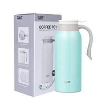 Load image into Gallery viewer, GiNT 51 Oz Stainless Steel Thermal Coffee Carafe, Double Walled Vacuum Thermos, 12 Hour Heat Retention, 1.5 Liter Tea, Water, and Coffee Dispenser (Upgraded version Blue)
