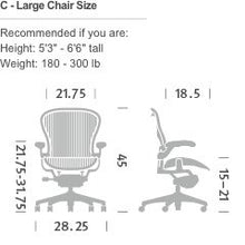 Load image into Gallery viewer, Herman Miller Classic Aeron Chair - Fully Adjustable, C size, Adjustable Lumbar, Carpet Casters
