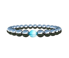 Load image into Gallery viewer, Believe London Hematite Magnetic Therapy Bracelet with Jewelry Bag &amp; Meaning Card | Strong Elastic | Precious Natural Stones Healing
