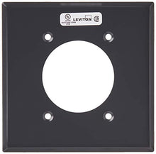 Load image into Gallery viewer, Leviton 4934 2-Gang Flush Mount 2.15 Inch Dia. Device Receptacle Wallplate, Standard Size, Steel, Device Mount, Aluminum
