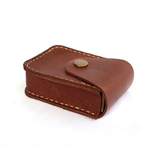 Load image into Gallery viewer, Hand Crafted Genuine Leather Cigarette Case,Retro, Flip Top pocket Handmade Pouch Case Holder with Pocket Belt Loop
