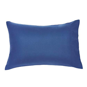 AmazonBasics 5-Piece Light-Weight Microfiber Bed-In-A-Bag Comforter Bedding Set - Twin or Twin XL, Blue Calvin Stripe