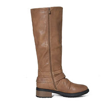 Load image into Gallery viewer, DREAM PAIRS Women's Atlanta Grey Fur Lined Knee High Riding Boots Wide Calf Size 12 M US
