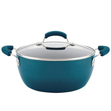 Load image into Gallery viewer, Rachael Ray Brights Nonstick Dish/Casserole Pan with Lid, 5.5 Quart, Marine Blue Gradient
