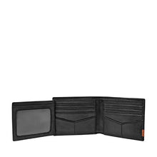 Load image into Gallery viewer, Fossil Men's Quinn Leather Bifold with Flip ID Wallet, Black
