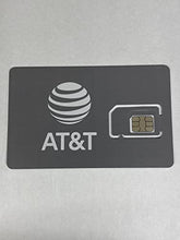 Load image into Gallery viewer, AT&amp;T 4G 5G SIM Card Triplecut (for Any Size sim Slot) Activation KIT for USE ON Any AT&amp;T 5G/4G Device! Included is a Simbros Sim Key to Open Any sim Door on Any 5g Phone (Single Unit)
