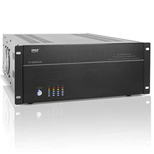 Load image into Gallery viewer, 4 Multi-Zone Stereo Amplifier - 19” Rack Mount, Powerful 8000 Watts with Speaker Selector Volume Control &amp; LED Audio Level Display - 4-Ch. Bridgeable Switches - Pyle PT8000CH
