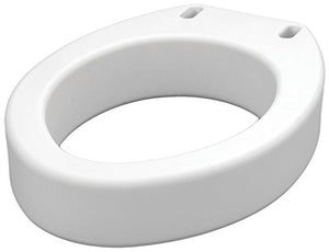 NOVA Medical Products Toilet Seat Riser, Raised Toilet Seat (For Under Seat), For Elongated Toilet Seat, White