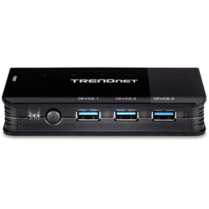 TRENDnet 4-Port USB 3.1 Sharing Switch, TK-U404, 4 x USB 3.1 for Computers, 4 x USB 3.1 for Devices, Flash Drive Sharing, Scanners, Printers, Mouse, Keyboard, Windows & Mac Compatible