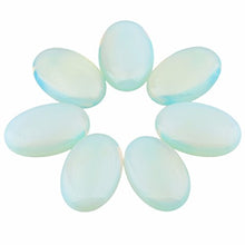 Load image into Gallery viewer, rockcloud Oval Worry Stones,Palm Pocket Energy Stone,Healing Crystal with Velvet Bag,Opalite
