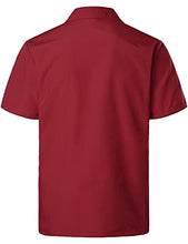 Load image into Gallery viewer, VATPAVE Mens Short Sleeve Button Down Cuban Guayabera Shirts 4X-Large WineRed
