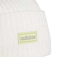 Load image into Gallery viewer, adidas Women's 4 Inch Cuff Fold Beanie, White/Pulse Yellow/Grey, One Size

