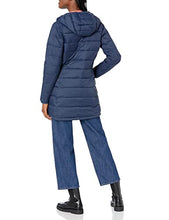 Load image into Gallery viewer, Amazon Essentials Women&#39;s Lightweight Long-Sleeve Full-Zip Water-Resistant Packable Hooded Puffer Coat, Navy, Medium
