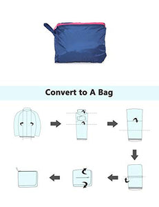 Little Donkey Andy Women’s Waterproof Cycling Bike Jacket, Running Rain Jacket, Windbreaker, Ultralight and Packable Navy L