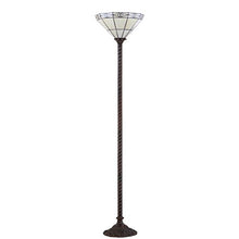 Load image into Gallery viewer, JONATHAN Y JYL8005A Moore Style 68.57&quot; Torchiere LED Floor Lamp, Tiffany, Traditional for Bedroom, Living Room, Bronze
