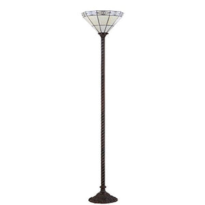 JONATHAN Y JYL8005A Moore Style 68.57" Torchiere LED Floor Lamp, Tiffany, Traditional for Bedroom, Living Room, Bronze